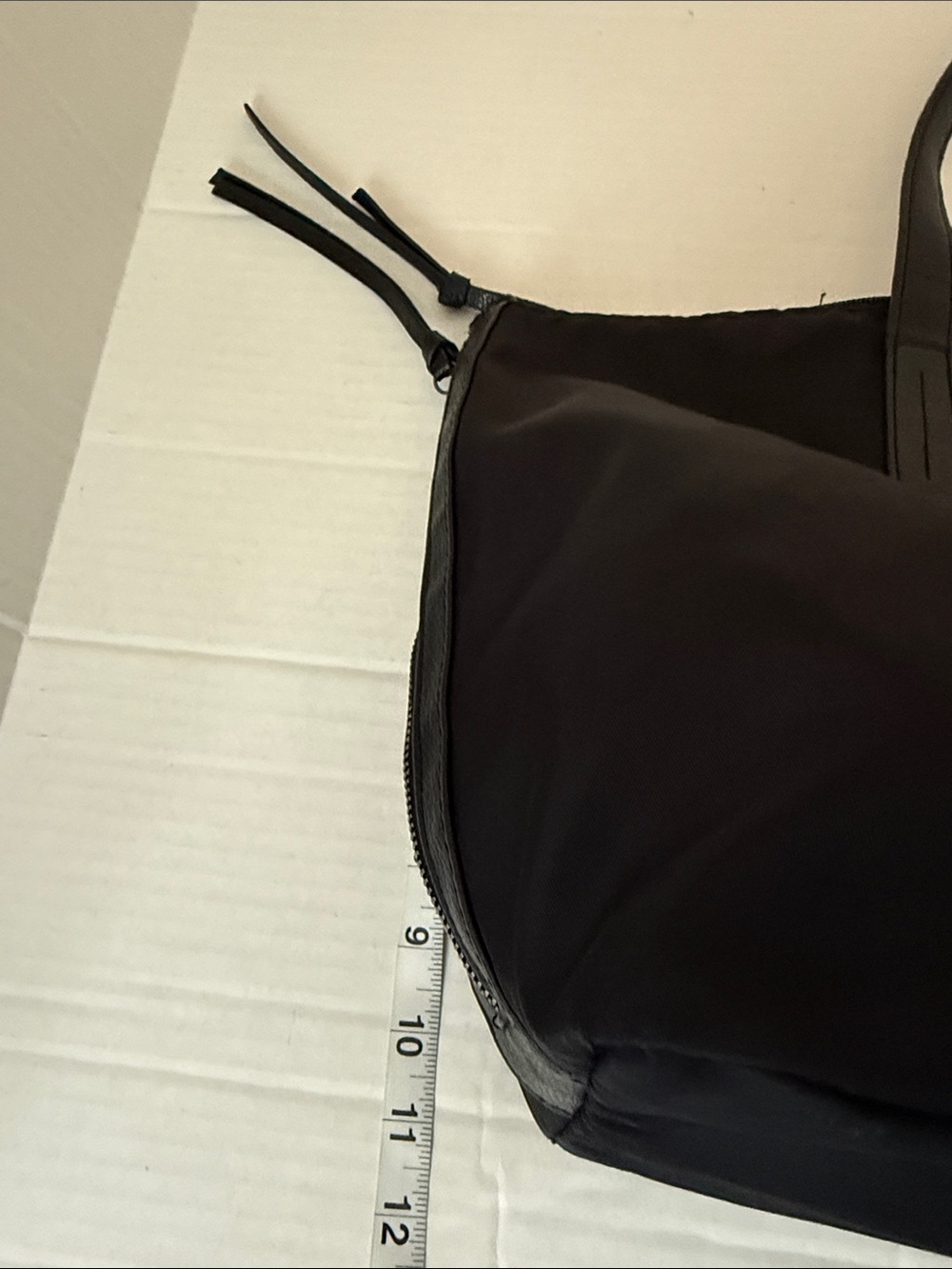 Botkier vibes Black Tote Bag - Classic Everyday Carry, nylon/cloth, 18”x11”x8” - Picture 4 of 12